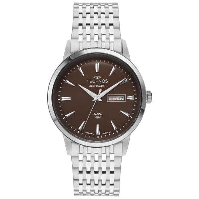 Relógio Masculino Automático Dress Aço Inox Prata 8205PR-1M Technos