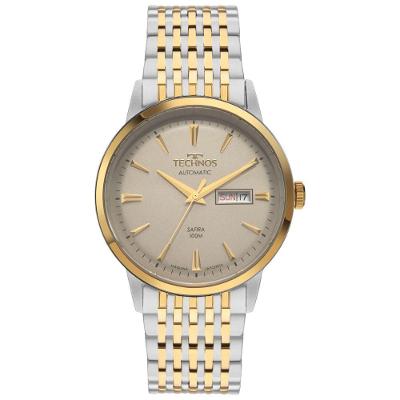 Relógio Masculino Automático Dress Aço Inox Bicolor Prata Technos 8205PS-1C