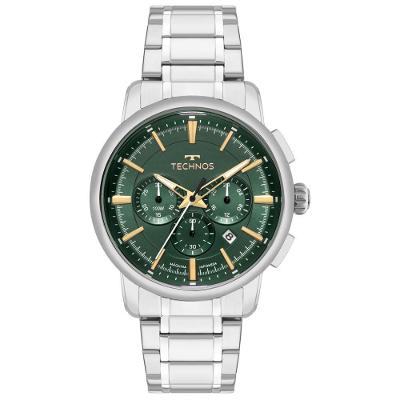 Relógio Masculino Grandtech Cronógrafo Aço Inox Prata Technos