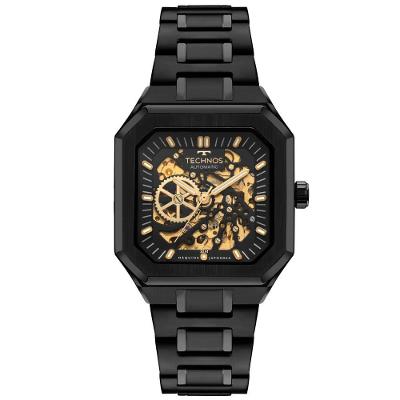 Relógio Masculino Skeleton Automático Aço Inox Preto 8N24GAT-1P Technos