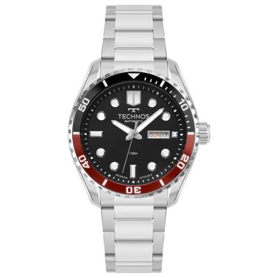 Relógio Masculino Automático Diver 8205PI-1P Aço Inox Prata Technos