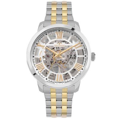 Relógio Masculino Skeleton Automático Aço Inox Prata G3265BE-1K Technos