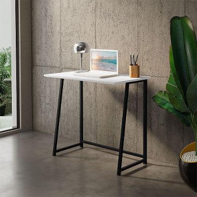 Escrivaninha Dobrável Industrial Home Office Aço 80CM Branco