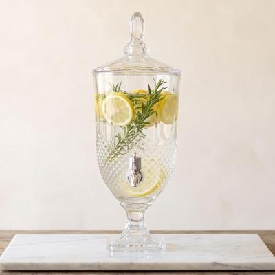 Suqueira Dispenser de Vidro 4,5L com Torneira para Bar Transparente Cadeiras Inc