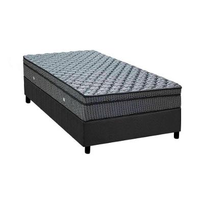 Kit Cama Box Solteiro Orthotel Luxo Molas Ensacadas Suede Cinza Ortobom