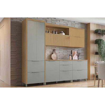 Kit Cozinha Marquesa C6P40 5 Peças 6 Portas MDF Verde Nesher Móveis