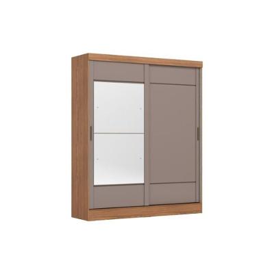 Guarda Roupa Solteiro 2 Portas de Correr 2 Gavetas MDP Nature-Avela Henn