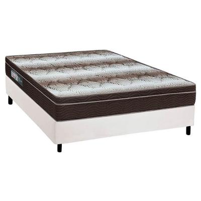 Kit Cama Box Casal Ortopédico Light Euro Pillow Espuma D28 Branco Ortobom