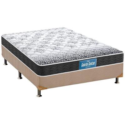 Kit Cama Box Casal Ortopédico Prómiddle DF D28 Suede Bege Probel