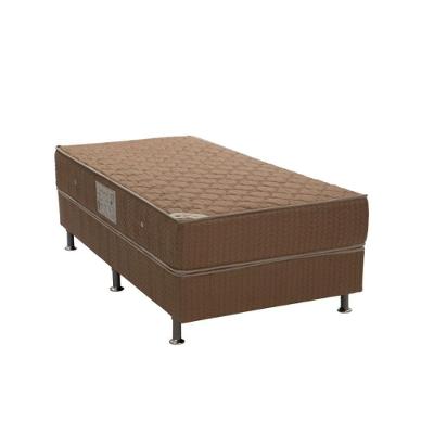 Kit Cama Box Solteiro Orthotel Molas Ensacadas Pillow Top Café Ortobom