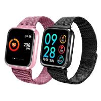 Kit 1 Smartwatch P70 Preto+1 Smartwatch P70 Rosa Android Ios - 1