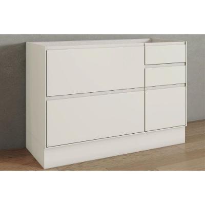 Gabinete Pia Cozinha Fineze 1 Porta 4 Gavetas MDF 51CM Areia Henn