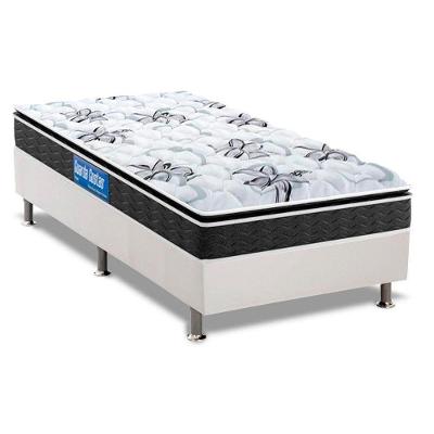 Kit Cama Box Solteiro Colchão Ortopédico Hiper Firme Pillow Top Probel
