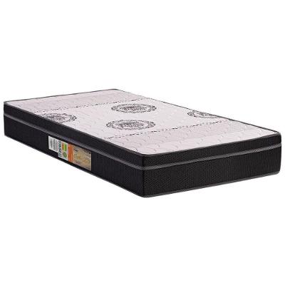 Colchão Solteiro Espuma D28 Orthoface Black Euro Pillow 88x188x25cm Preto Colchões Polar