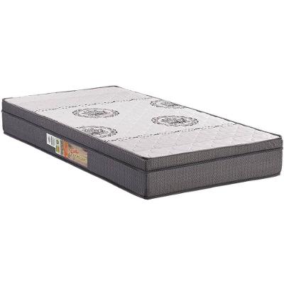 Colchão Solteiro Espuma D28 Ortopédico Euro Pillow 88x188cm Cinza Colchões Polar