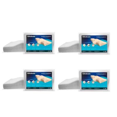 Kit 4 Travesseiros Viscoelásticos Conforto Nasa 38x52CM Altura 12CM Ortobom