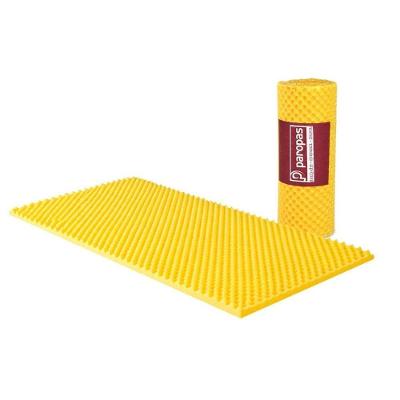 Colchonete Solteiro Espuma D20 Caixa de Ovo Anti Escaras Pillow Top Amarelo