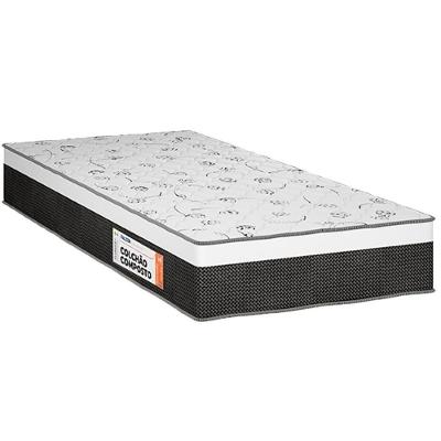 Colchão Solteiro Espuma D28 Euro Pillow Falcon Ultra Firme 88x188cm Branco Plumatex