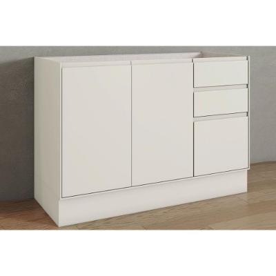 Balcão de Cozinha Fineze 3 Portas 2 Gavetas MDF Areia Móveis Henn