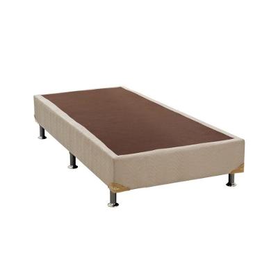 Base Cama Box Solteiro Suede Clean Madeira Antiácaro Bege Ortobom