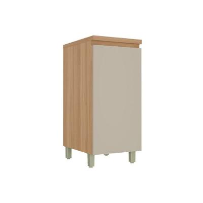 Balcão Cozinha Rainha 1 Porta sem Gavetas MDF 40CM Nature Greige Nesher