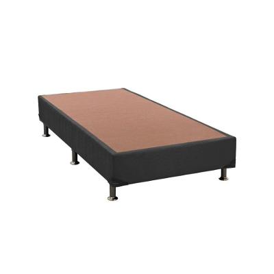 Base Cama Box Solteiro Suede Gray Madeira Revestimento Cinza Ortobom