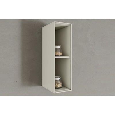 Armário Aéreo Fineze 20CM 2 Portas MDF Basculante Bege Henn