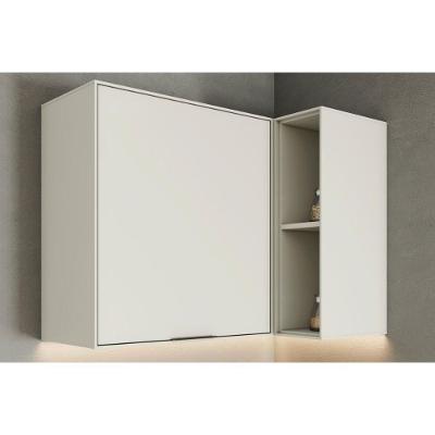 Armário Aéreo Fineze 1 Porta Canto Reto 51CM MDF Areia Móveis Henn