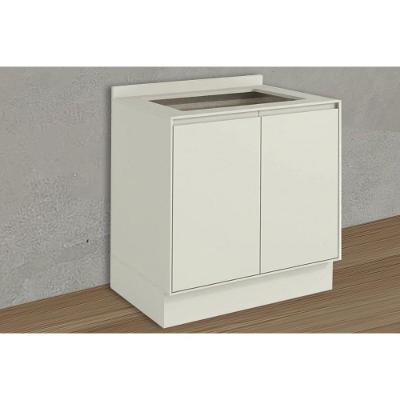 Balcão Cozinha Cooktop Fineze 2 Portas MDF 80CM Areia Móveis Henn