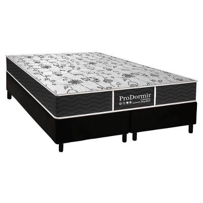Cama Box com Colchão King Corano Black Molas Bonnel Pillow Top Preto Probel