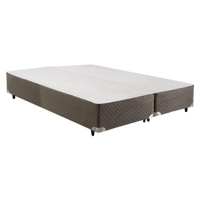 Cama Box Queen Suede Velvet Gray Madeira Revestimento Cinza Herval