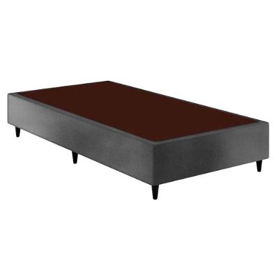 Cama Box Solteiro Sommier Linho Gray Madeira Revestimento Tecido Ortobom