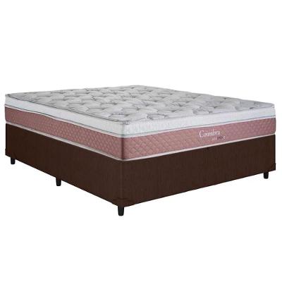 Cama Box com Colchão Casal Coimbra Molas Bonnel Euro Pillow Marrom Herval