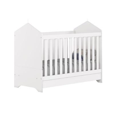 Berço Infantil Mini Cama Vanila MDF Branco Móveis Henn