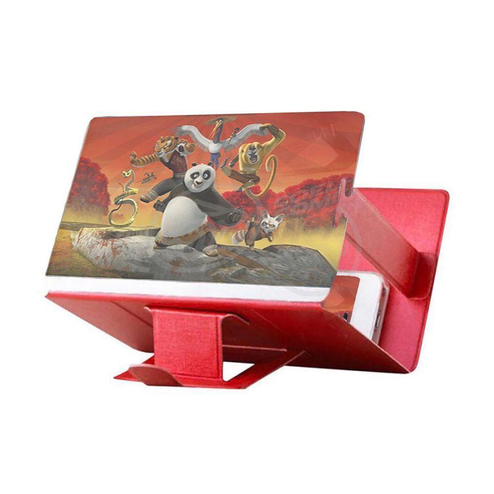 Lupa Ampliadora Tela De Celular Portátil Dobrável Vermelho - 1