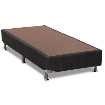 Cama Box Base Solteiro Suede Black Estrutura ABS-PVC Antiácaro e Antifungo Preto Ortobom