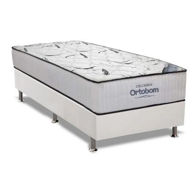 Cama Box com Colchão Solteiro Physical Corano White D45 Espuma Ortobom