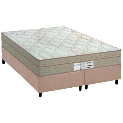 Cama Box King Born Black Euro Pillow Molas Bonnel Bege Probel