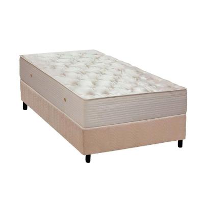 Cama Box com Colchão Solteiro Orthotel SLX Molas Ensacadas Suede Bege Ortobom