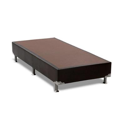 Cama Box Solteiro Corano Black Madeira Courino Preto Ortobom