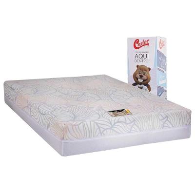 Colchão King Espuma D33 Vitagel Space Caixa 193x203cm Bege Castor