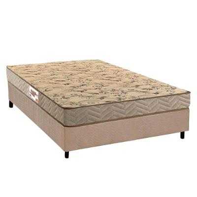 Cama Box Casal Royalle Duoface Clean Ortopédico Suede Bege Paropas