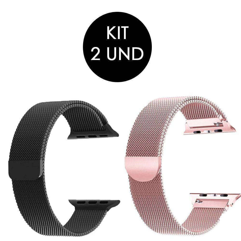 Kit 2 Pulseira Magnetica Relogio Smartwatch Ima Smartband - 4