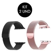 Kit 2 Pulseira Magnetica Relogio Smartwatch Ima Smartband - 4