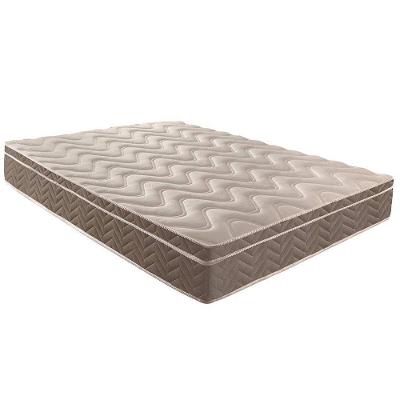 Colchão King Espuma D33 Conforto Ultra Euro Pillow 193x203x17cm Marrom Paropas