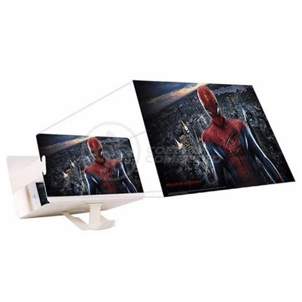 Lupa Ampliadora Tela De Celular Portátil Dobrável Branca - 1