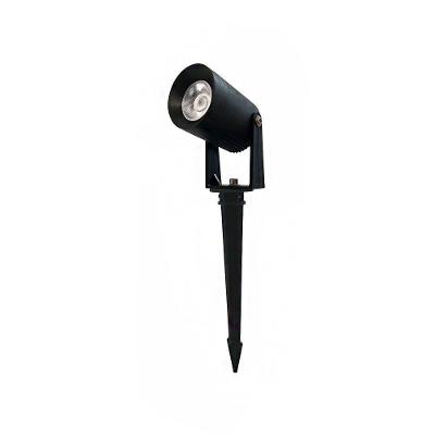 Espeto para Jardim Kira LED 5W Bivolt 3000K Luz Amarela Preto