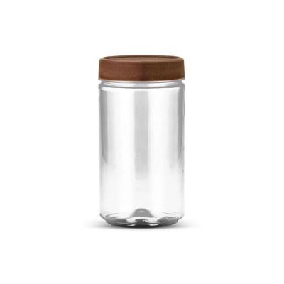Kit 12 Potes Multiuso Tampa Plástico 1100ML Amadeirado G1119 Galvanotek