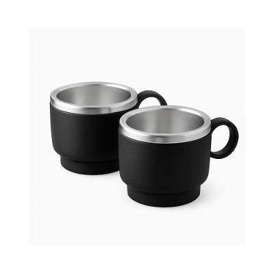 Kit 2 Xícaras para Café Aço Inox Empilháveis 80ML Preto Tramontina