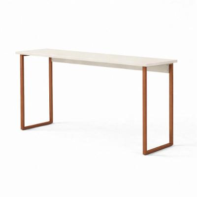 Escrivaninha Retangular Office 1,10 Industrial MDF 110CM Cobre Off White KLM Store